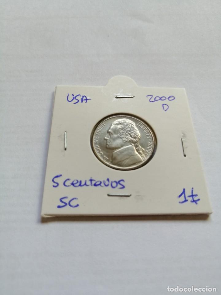 Monedas antiguas de Am&eacute;rica: Usa 5 centavos 2000 D SC - Foto 1