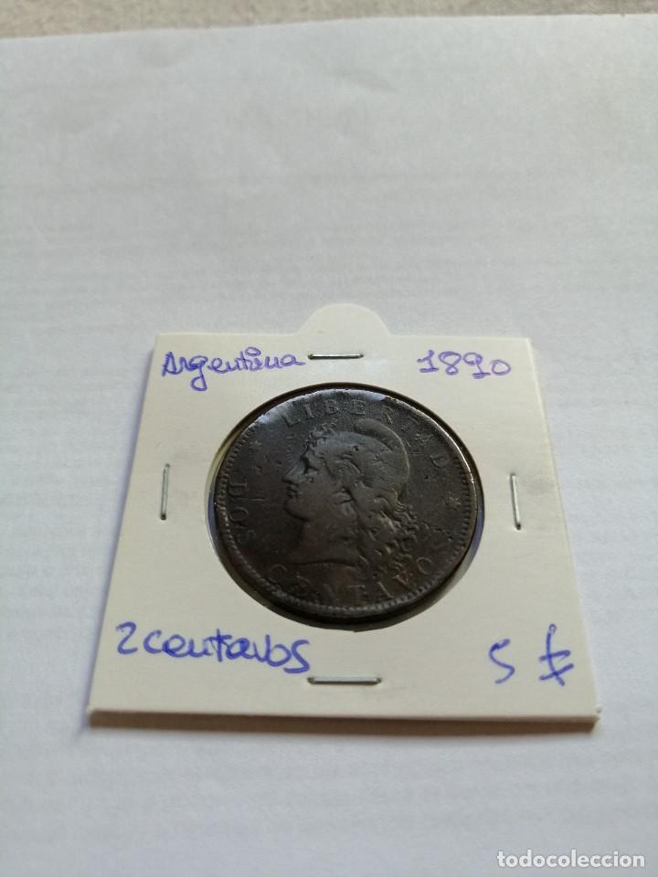 Monedas antiguas de Am&eacute;rica: Argentina 2 Centavos 1890 - Foto 1