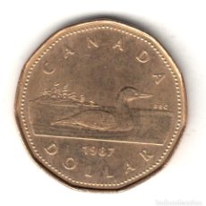 Monedas antiguas de América: CANADA 1 DOLAR 1987 PATO S/C. Lote 356888430