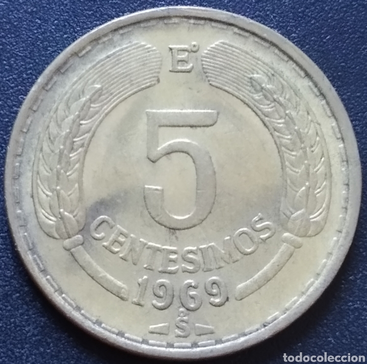 Monedas antiguas de Am&eacute;rica: MONEDA - CHILE 5 CENTESIMOS 1969 - Foto 1