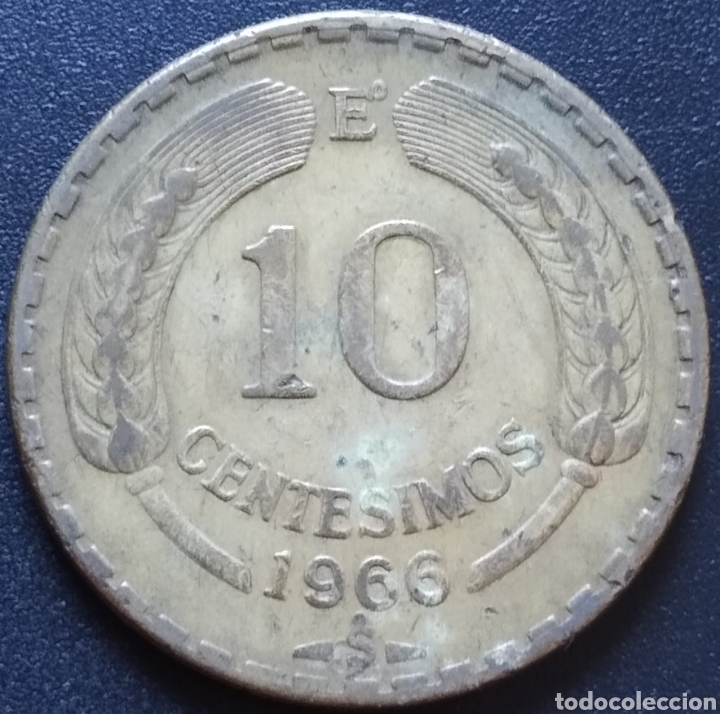 Monedas antiguas de Am&eacute;rica: MONEDA - CHILE 10 CENTESIMOS 1966 - Foto 1