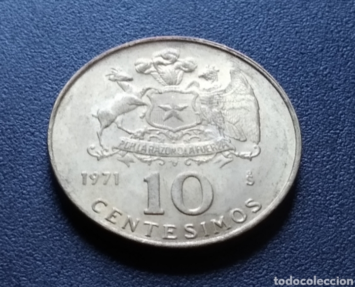 Monedas antiguas de Am&eacute;rica: MONEDA - CHILE 10 CENTESIMOS 1971 - Foto 3