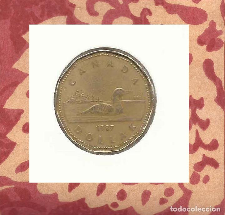 Monedas antiguas de Am&eacute;rica: MONEDA CANADA 1 DOLAR 1987 - Foto 1