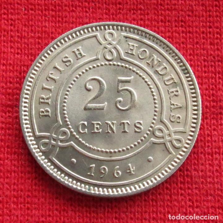 Monnaies anciennes d'Am&eacute;rique: Honduras Britanica 25 cents 1964 british belice