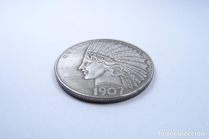 Monedas antiguas de Am&eacute;rica: Moneda/Medalla Ten Dolar 1907 EUA - Foto 3