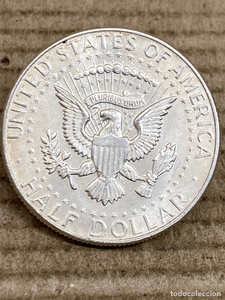 Monedas antiguas de Am&eacute;rica: Moneda de plata Half Dollar 1964 - Foto 2