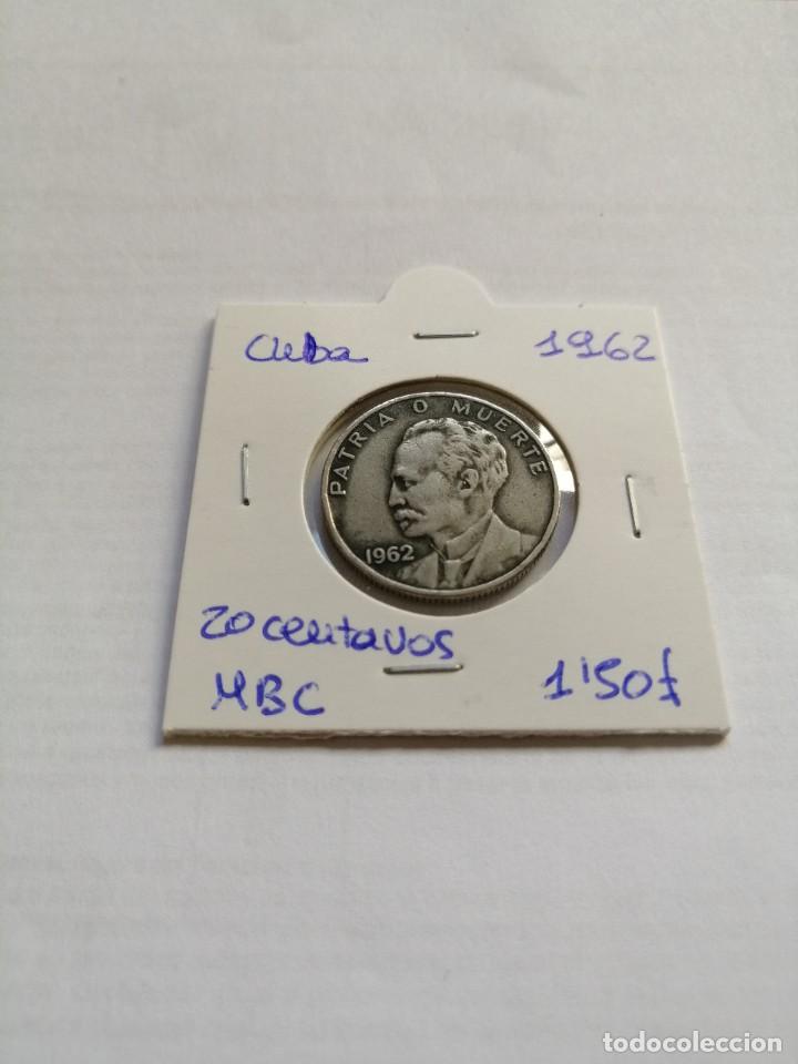 Monedas antiguas de Am&eacute;rica: Cuba 20 Centavos 1962 - Foto 1