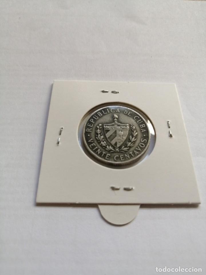 Monedas antiguas de Am&eacute;rica: Cuba 20 Centavos 1962 - Foto 2