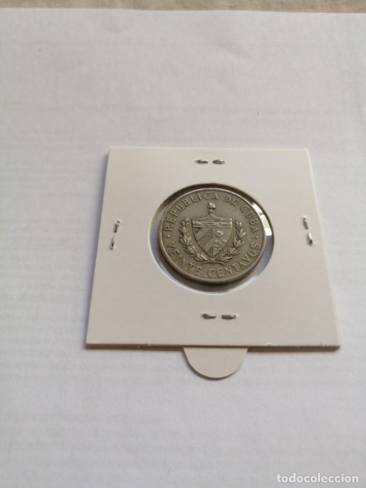 Monedas antiguas de Am&eacute;rica: Cuba 20 Centavos 1962 - Foto 2