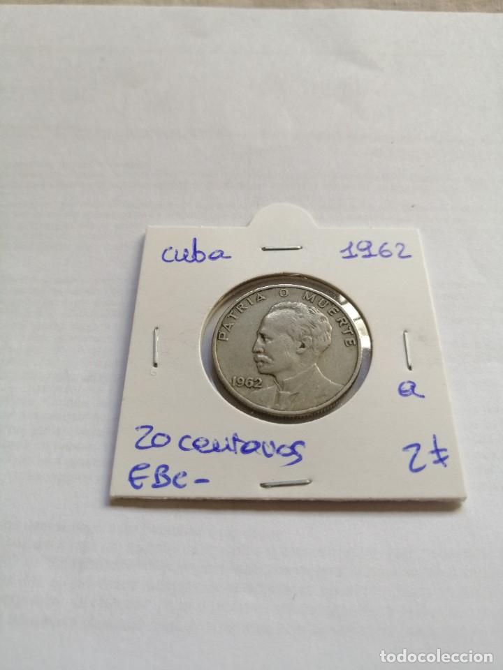 Monedas antiguas de Am&eacute;rica: Cuba 20 Centavos 1962 - Foto 1