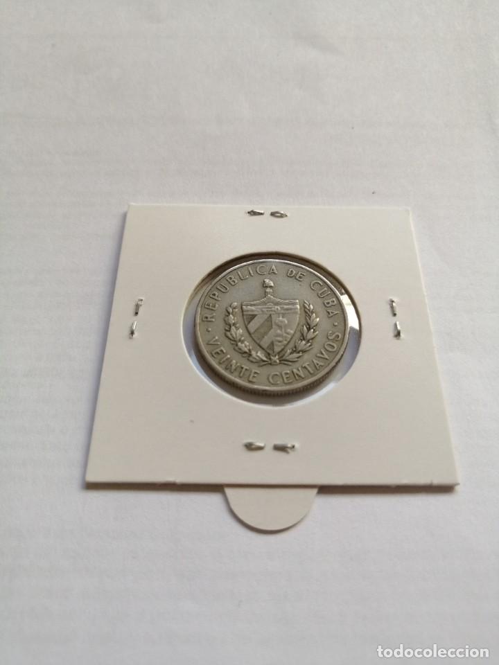 Monedas antiguas de Am&eacute;rica: Cuba 20 Centavos 1962 - Foto 2