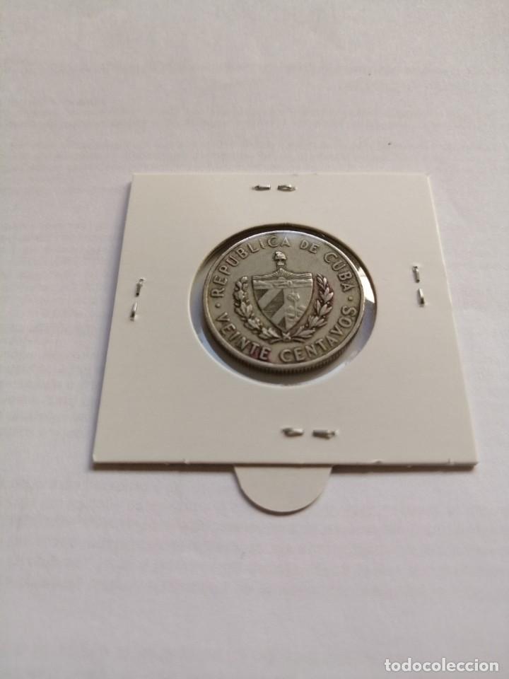 Monedas antiguas de Am&eacute;rica: Cuba 20 Centavos 1962 - Foto 2