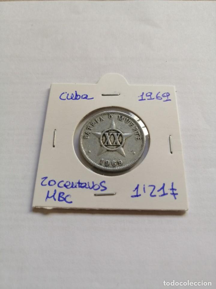Monedas antiguas de Am&eacute;rica: Cuba 20 Centavos 1969 - Foto 1
