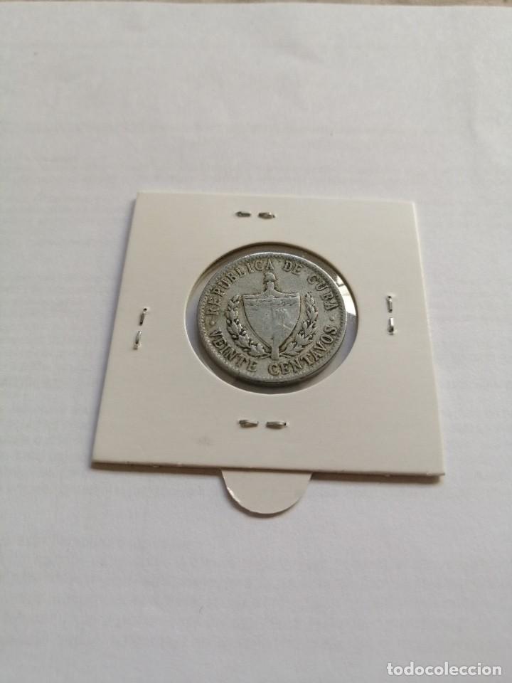 Monedas antiguas de Am&eacute;rica: Cuba 20 Centavos 1971 - Foto 2