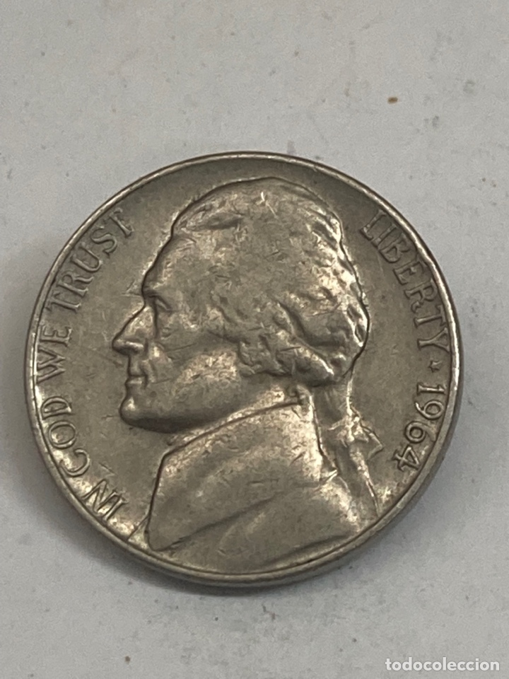 Monedas antiguas de Am&eacute;rica: Moneda 5 cents Dollar 1964 - Foto 1