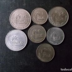Monnaies anciennes d'Amérique: CONJUNTO DE 7 MONEDAS MONEDA INTUR AÑOS 80 DIFICILES CUBA. Lote 362962160