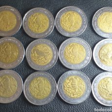 Monedas antiguas de América: MÉXICO 12 MONEDAS DE 1 PESO. Lote 363510385