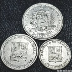 Monedas antiguas de América: VENEZUELA 3 MONEDAS DISTINTAS. Lote 363514820