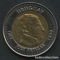 Monedas antiguas de América: URUGUAY, MONEDA BIMETALICA, JOSÉ ARTIGAS, VALOR: 10 PESOS, 2000. Lote 364528151