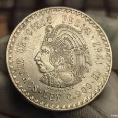 Monedas antiguas de América: MEXICO 5 PESOS CUAUHTEMOC 1947 KM 465 PLATA. Lote 364813006