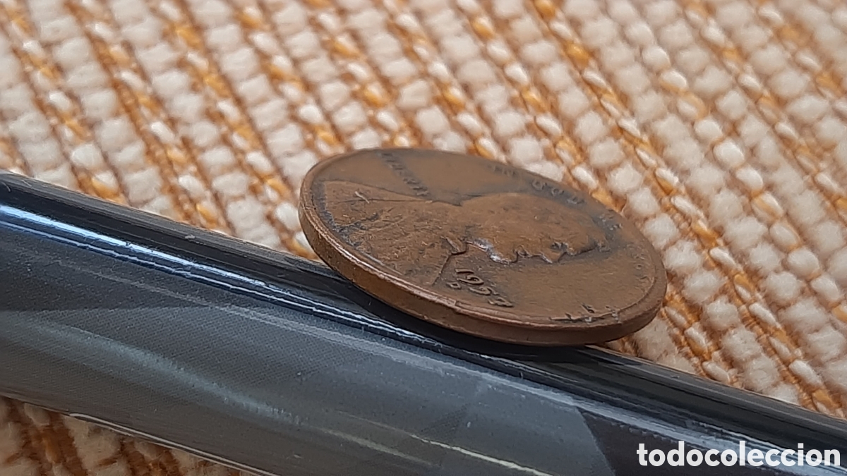 Monedas antiguas de Am&eacute;rica: (E.UNIDOS)(1957 D)(ERROR)(BRONCE) ONE CENT WHEAT ERROR CANTO DEFORMADO - Foto 6