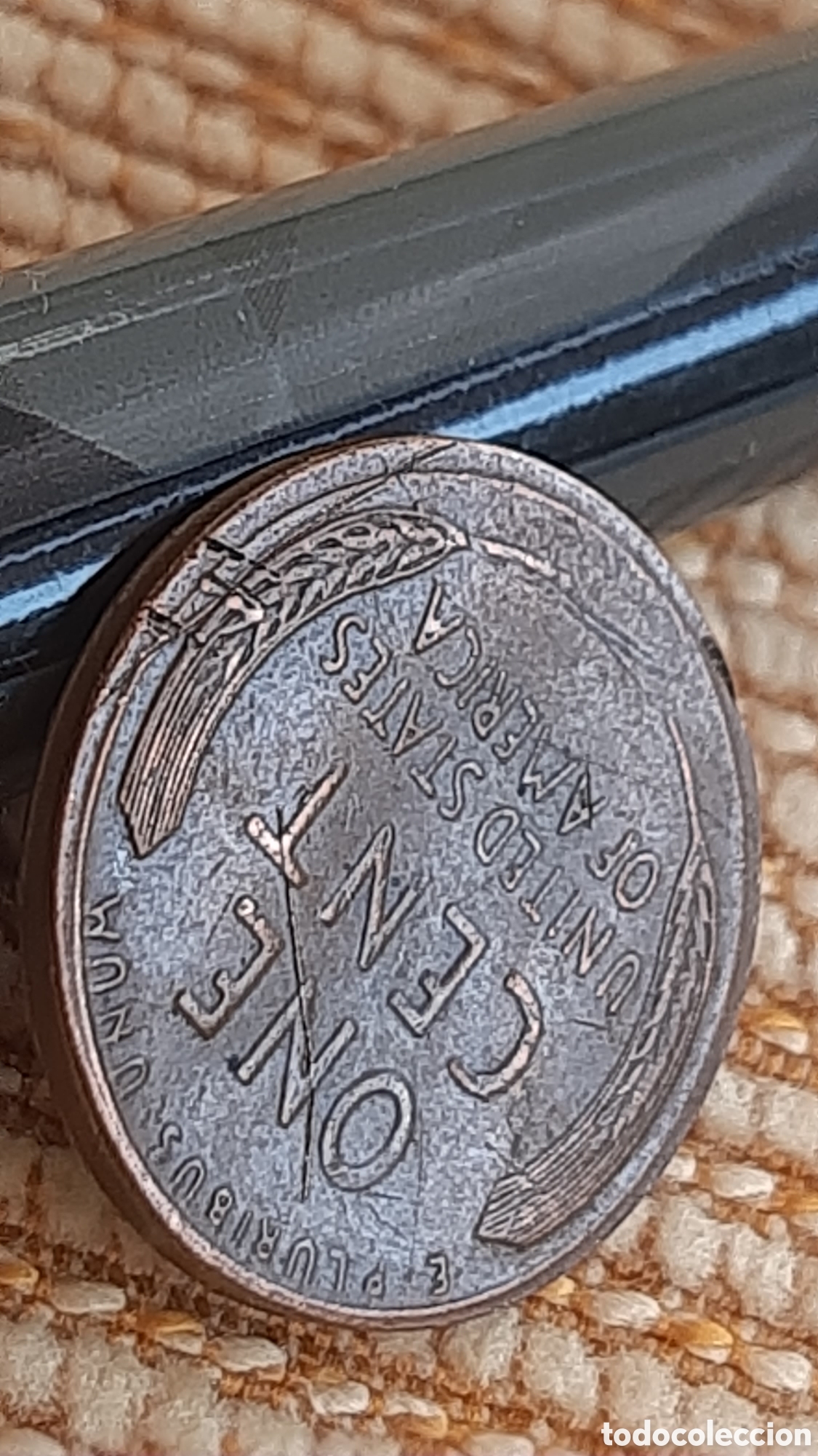 Monedas antiguas de Am&eacute;rica: (E.UNIDOS)(1957 D)(ERROR)(BRONCE) ONE CENT WHEAT ERROR CANTO DEFORMADO - Foto 8
