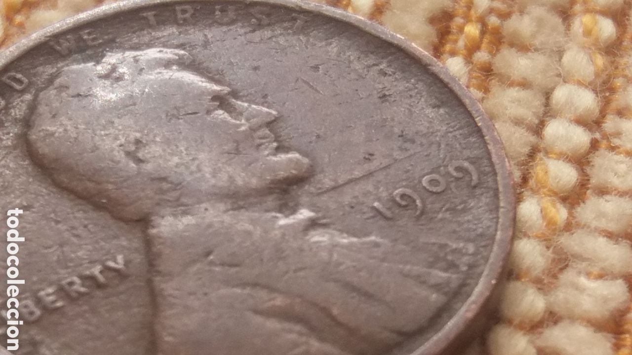 Monedas antiguas de Am&eacute;rica: (E.UNIDOS)(1909)(ERROR)(BRONCE) ONE CENT WHEAT - Foto 7