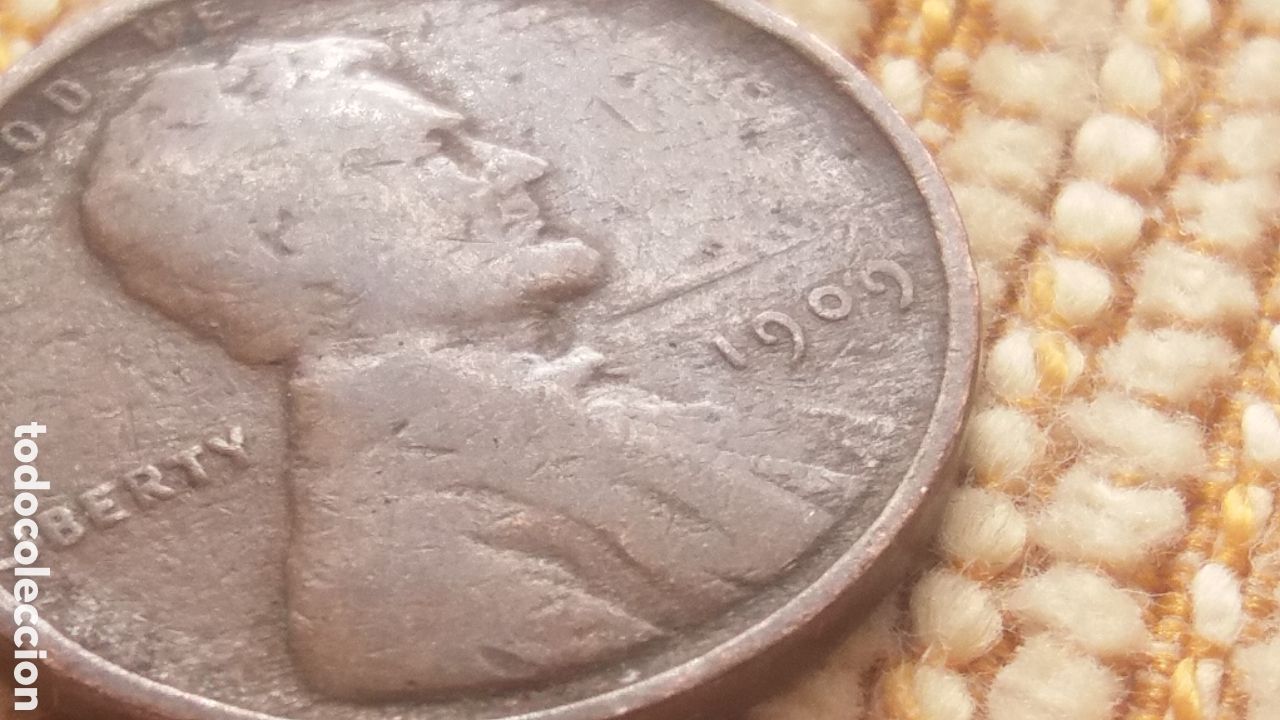 Monedas antiguas de Am&eacute;rica: (E.UNIDOS)(1909)(ERROR)(BRONCE) ONE CENT WHEAT - Foto 9