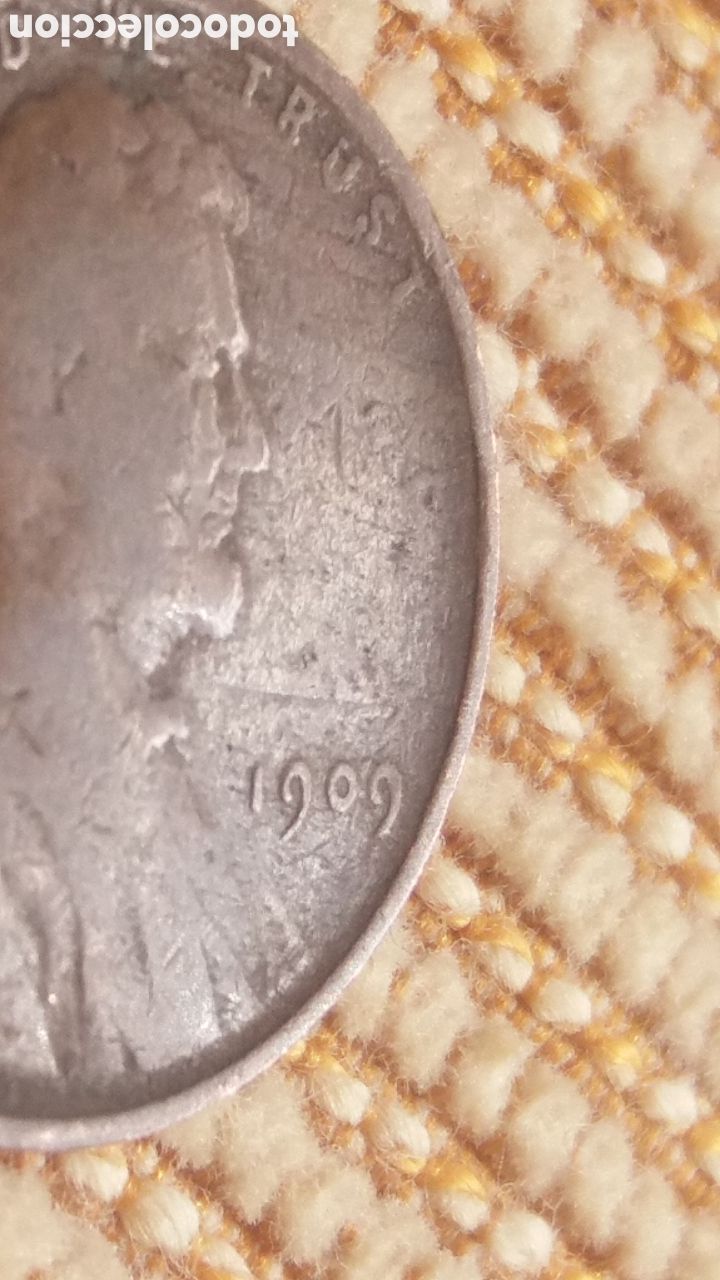 Monedas antiguas de Am&eacute;rica: (E.UNIDOS)(1909)(ERROR)(BRONCE) ONE CENT WHEAT - Foto 10
