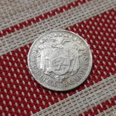 Monedas antiguas de América: REPUBLICA BOLIVIANA, MEDIO BOLIVIANO, 50 CENTAVOS 1900, PLATA. Lote 366330466