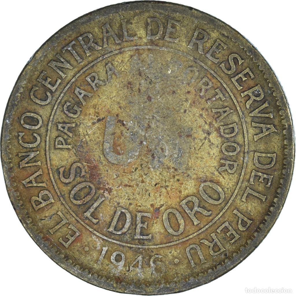 Monedas antiguas de Am&eacute;rica: [#1442018] Moneda, Per&uacute;, Sol, 1946 - Foto 2