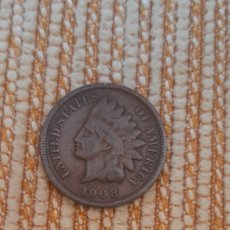 Monedas antiguas de América: (E.UNIDOS)(1908)(ERROR)(BRONCE) ONE CENT INDIO. Lote 366760291