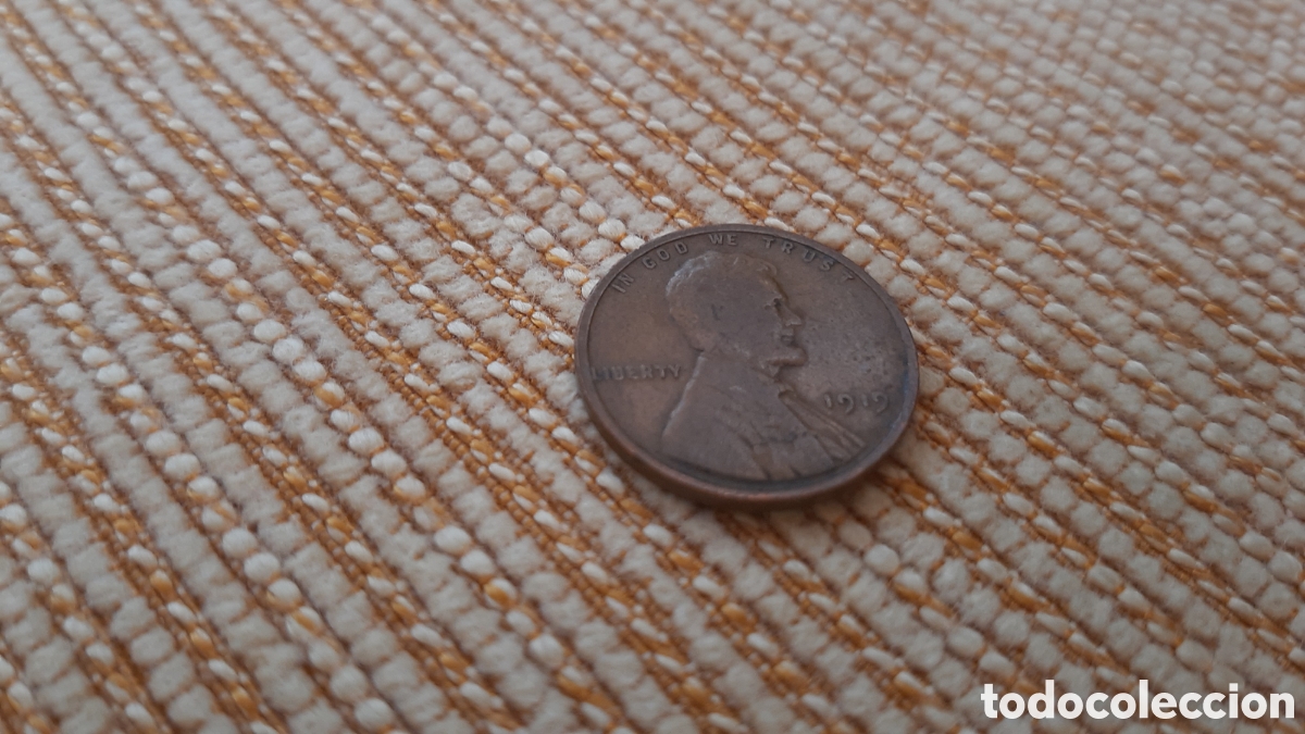 Monedas antiguas de Am&eacute;rica: (E.UNIDOS)(1919)(ERROR)(BRONCE) ONE CENT WHEAT - Foto 3