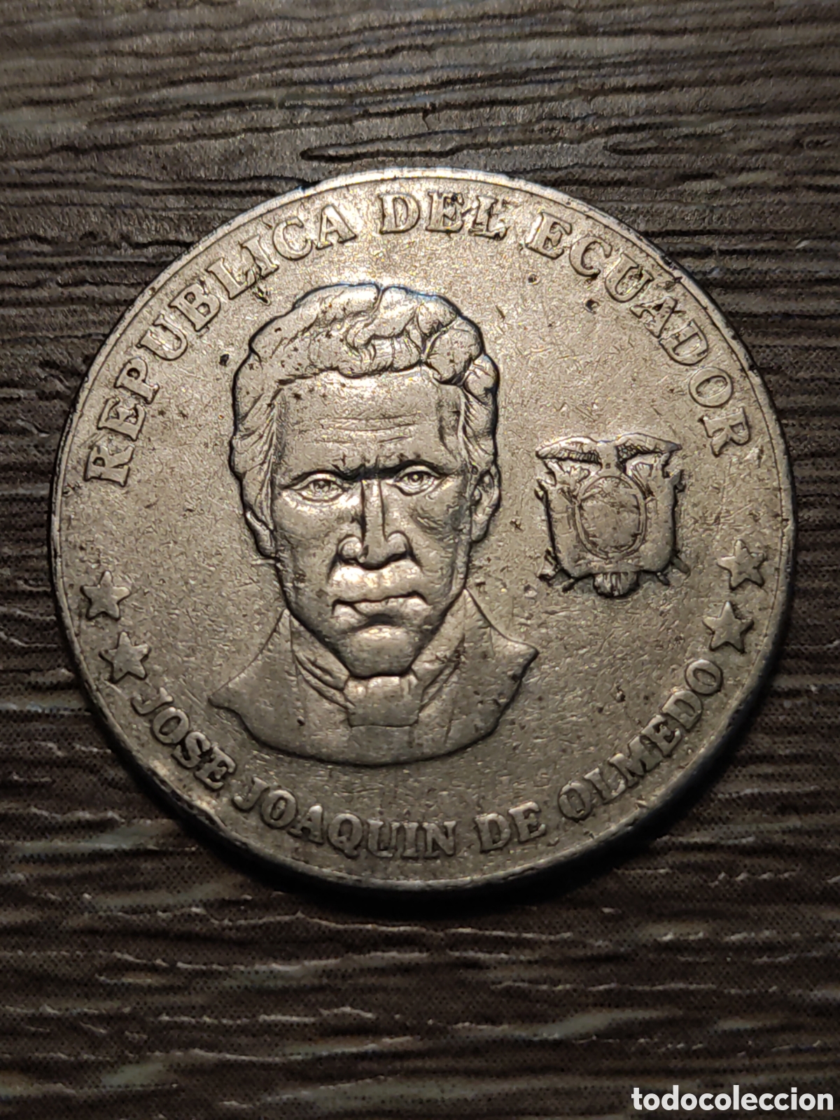 Monedas antiguas de Am&eacute;rica: 25 centavos Ecuador 2000 - Foto 2