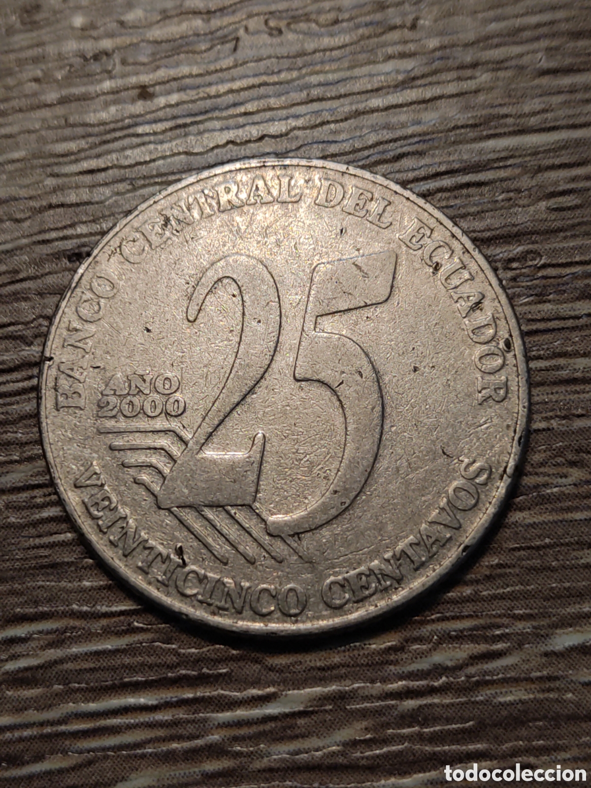 Monedas antiguas de Am&eacute;rica: 25 centavos Ecuador 2000 - Foto 1