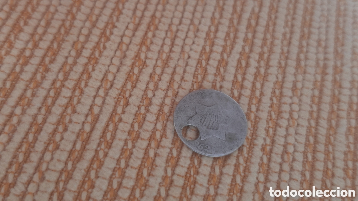 Monedas antiguas de Am&eacute;rica: (E. UNIDOS)(1852)(PLATA) 3 CENT PERFORADA - Foto 3