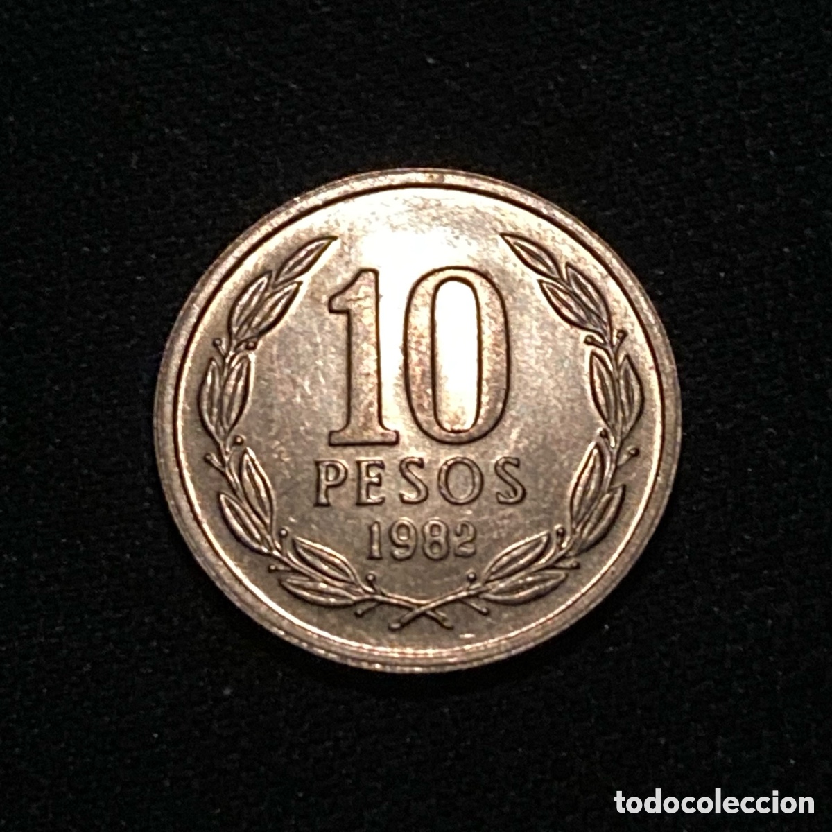 Monedas antiguas de Am&eacute;rica: 10 pesos 1982 Chile - Foto 2