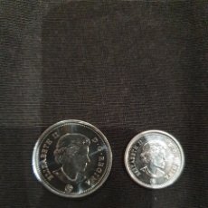 Monedas antiguas de América: 2 MONEDAS CANADIENSES ( 10 Y 25 CENTAVOS )