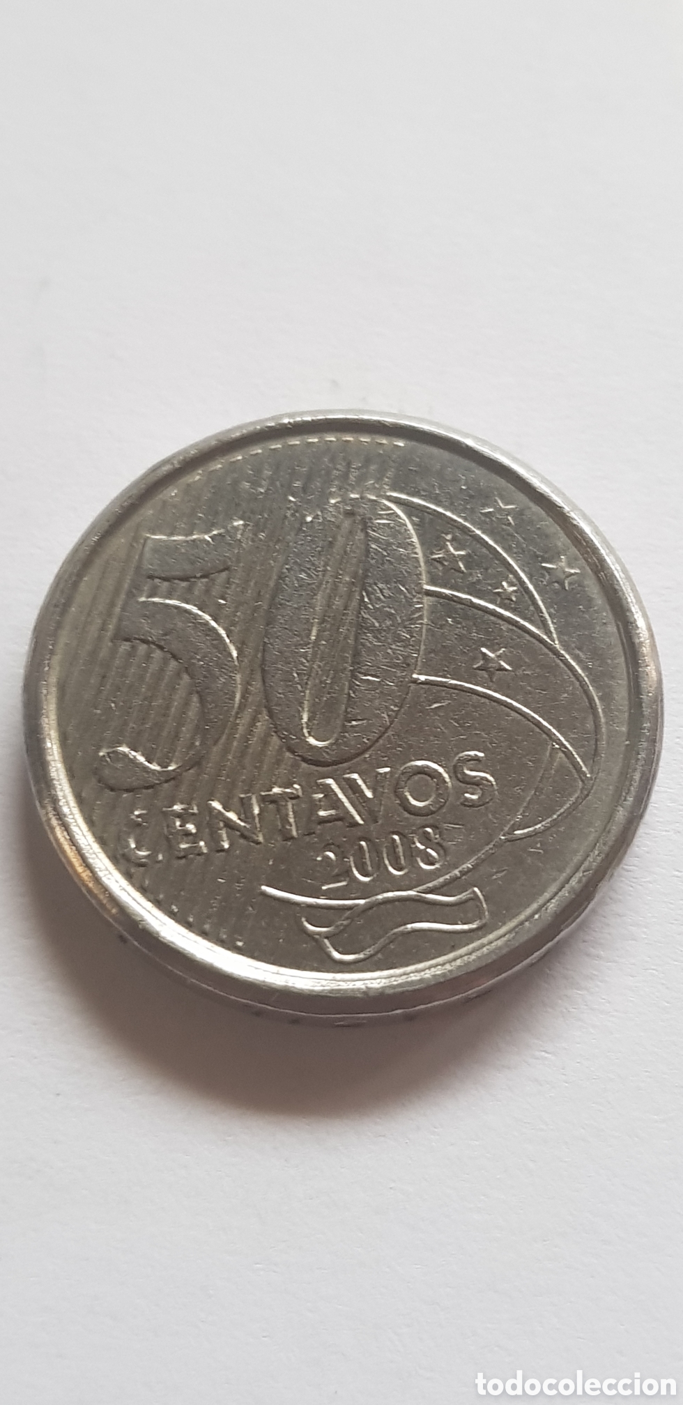 Monedas antiguas de Am&eacute;rica: 50 centavos 2008 Brasil - Foto 2