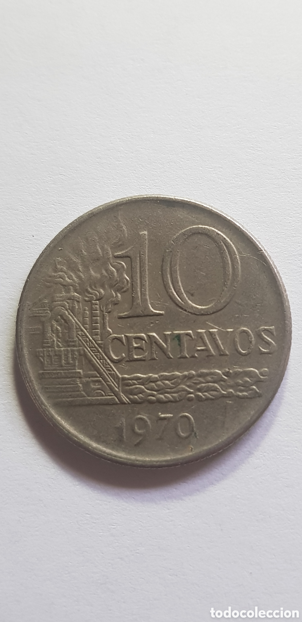Monedas antiguas de Am&eacute;rica: 10 centavos 1970 Brasil - Foto 2