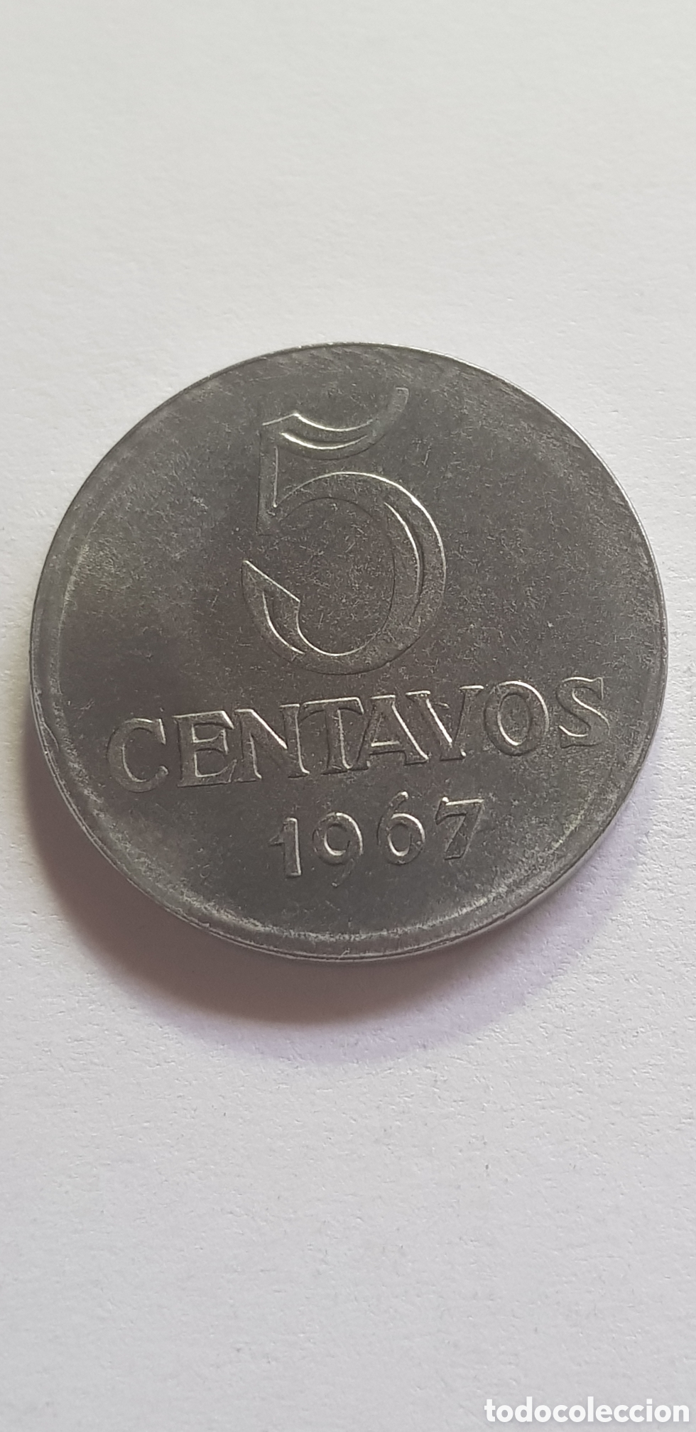 Monedas antiguas de Am&eacute;rica: 5 centavos 1967 Brasil - Foto 1