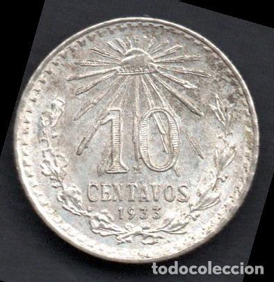 Monedas antiguas de Am&eacute;rica: MEXICO - 10 CENTAVOS de PLATA 1933 - Foto 1