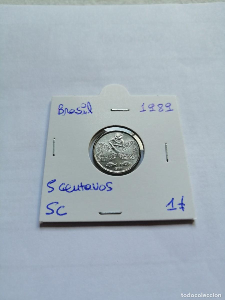 Monedas antiguas de Am&eacute;rica: Brasil 5 Centavos 1989 SC - Foto 1