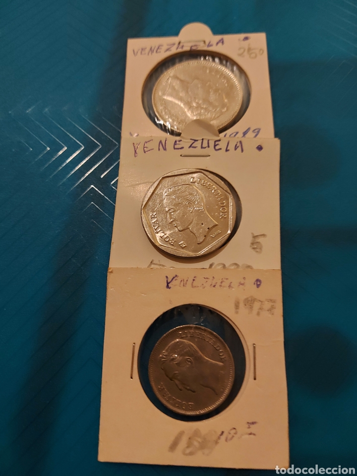 Monedas antiguas de Am&eacute;rica: 3monedas Venezuela - Foto 1