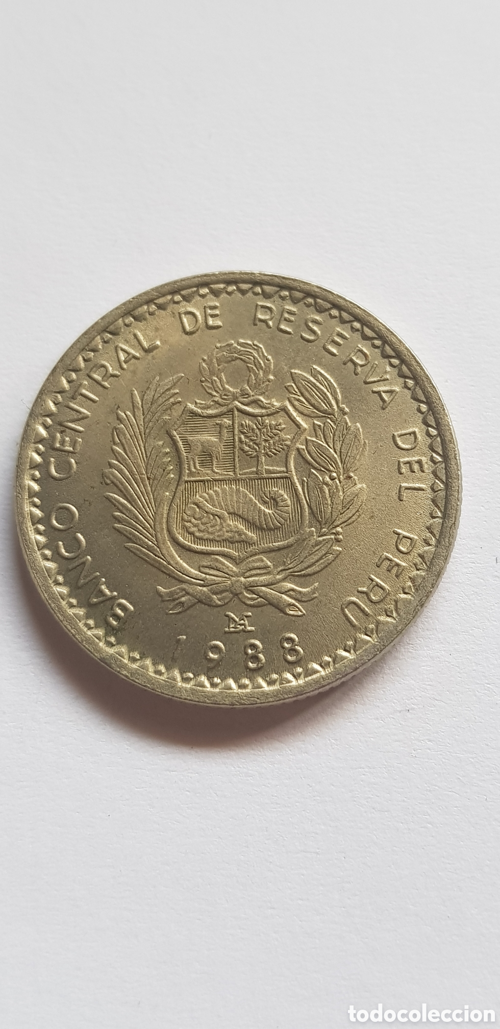 Monedas antiguas de Am&eacute;rica: 5 Intis 1988 Per&uacute; Cinco - Foto 2