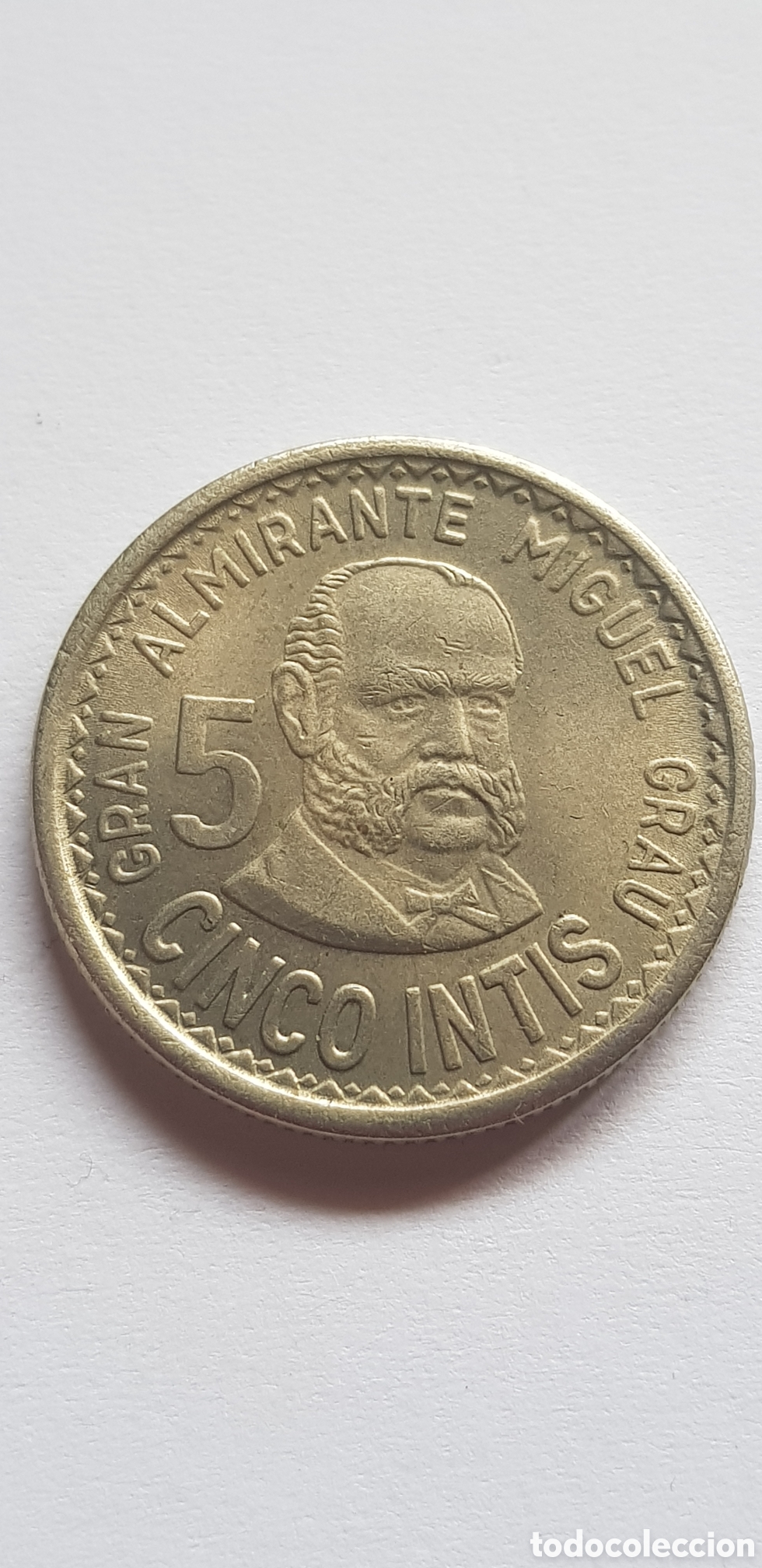 Monedas antiguas de Am&eacute;rica: 5 Intis 1988 Per&uacute; Cinco - Foto 1