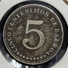 Monedas antiguas de América: ANTIGUA MONEDA 5 CETIMOS DE BALBOA PANAMÁ. Lote 375856864