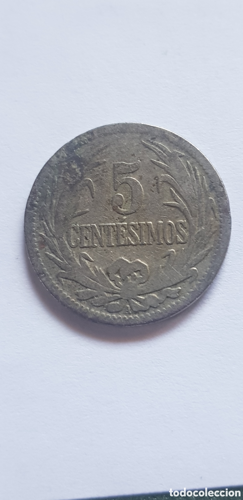 Monedas antiguas de Am&eacute;rica: 5 Cent&eacute;simos Uruguay 1909 - Foto 2