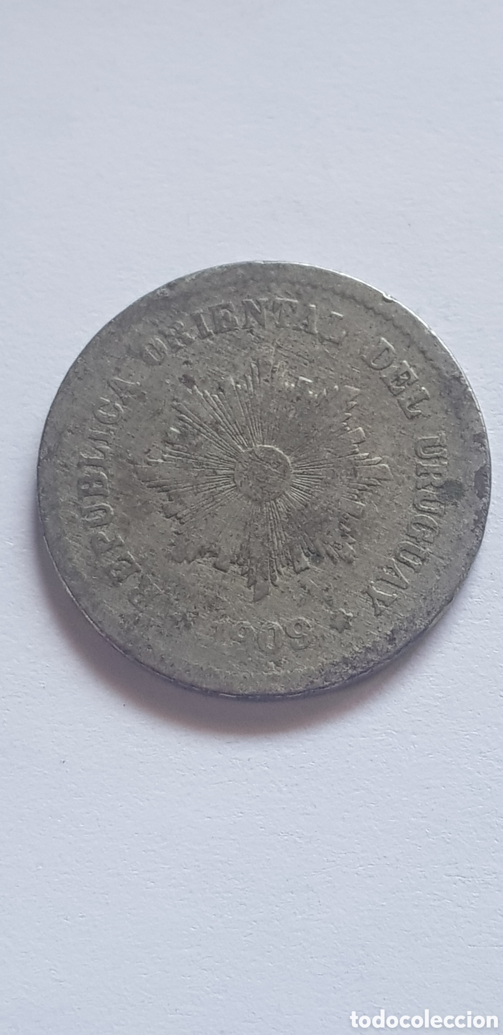 Monedas antiguas de Am&eacute;rica: 5 Cent&eacute;simos Uruguay 1909 - Foto 1