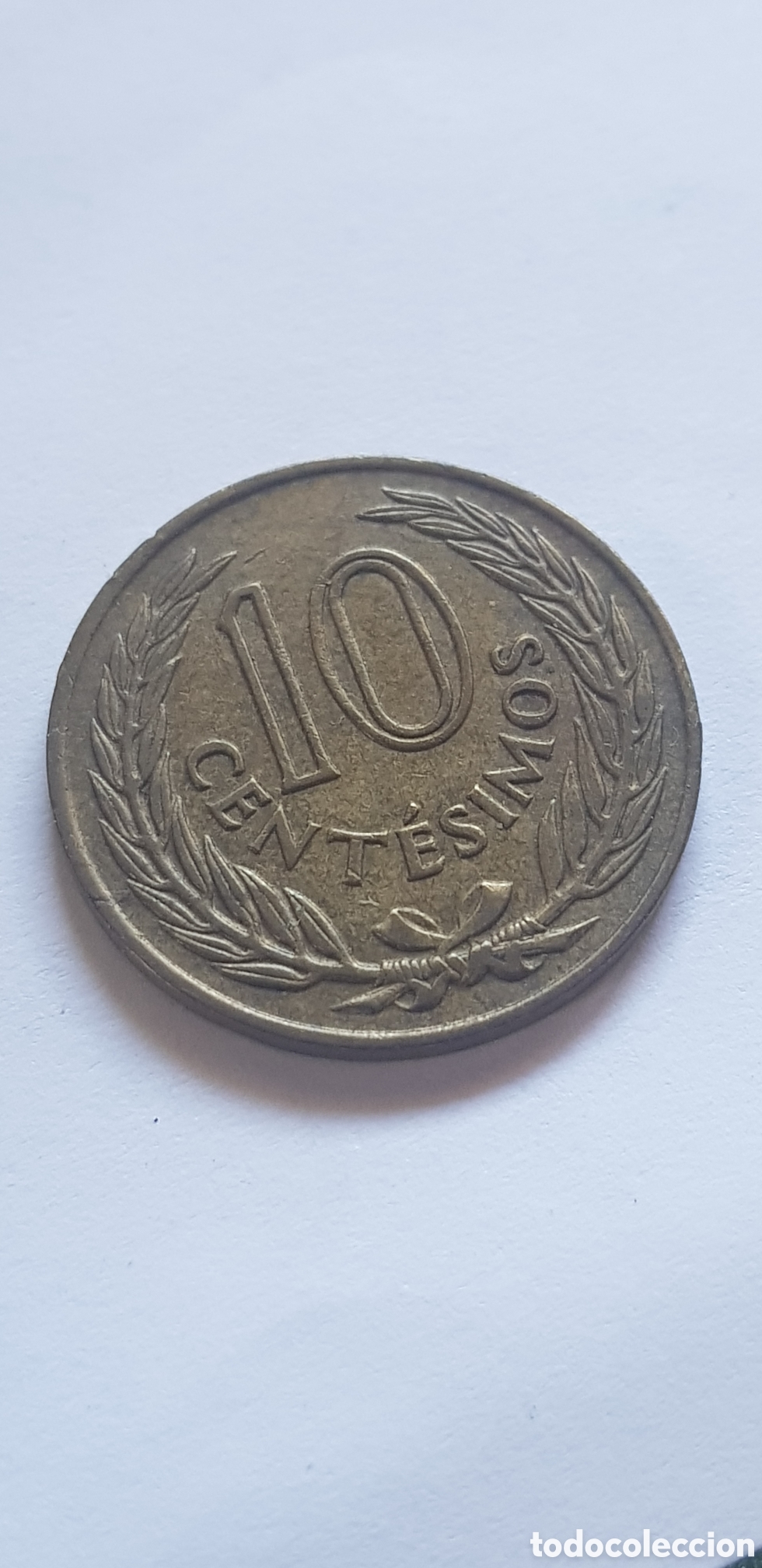 Monedas antiguas de Am&eacute;rica: 10 Cent&eacute;simos Uruguay 1960 - Foto 3